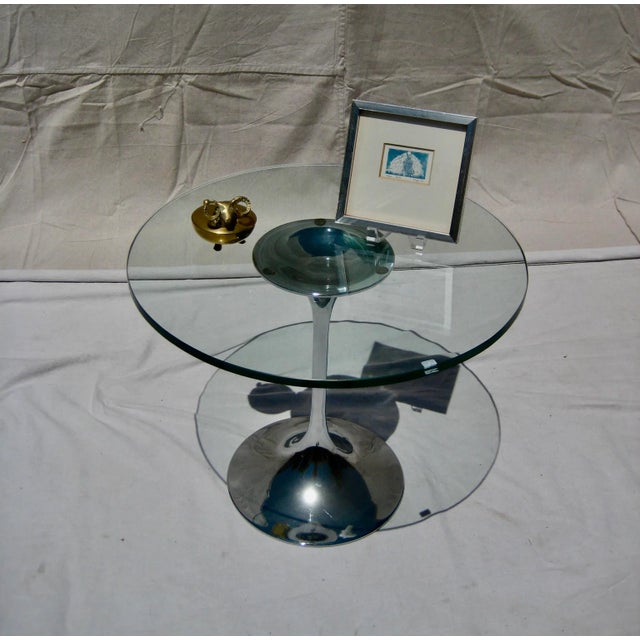 Metal Mid-Century Modern Chrome Side Table For Sale - Image 7 of 8