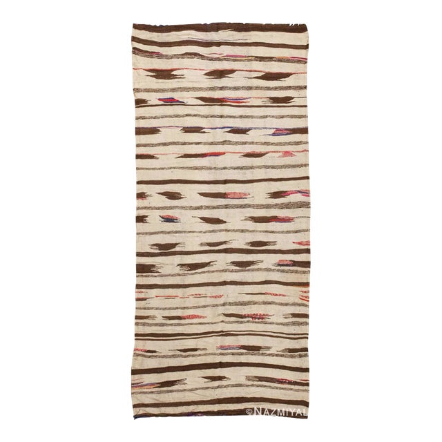 Nazmiyal Collection Tribal Flatweave Vintage Moroccan Kilim Rug For Sale