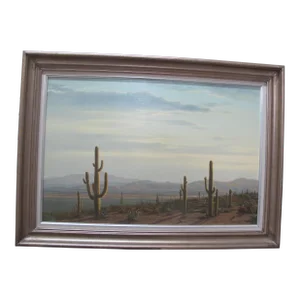 Rob Macintosh Desert Tucson Sunset Landscape Signed Oil Painting