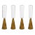Viterbo Champagne Flutes - Amber, Set of 4 For Sale