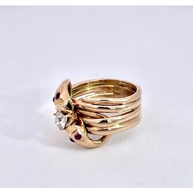 1950s Double Snake Ring Lovers Knot For Sale - Image 9 of 14