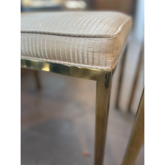 Metal 1960s Vintage Mastercraft Brass Ottomans - A Pair For Sale - Image 7 of 9