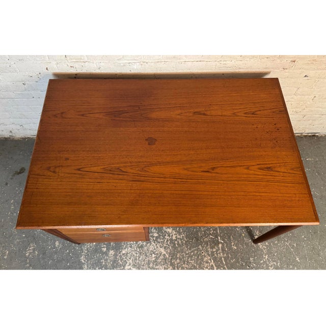 Mid 20th Century Danish Modern Adjustable Teak Desk Attributed to Arne Vodder for Sibast For Sale - Image 10 of 14