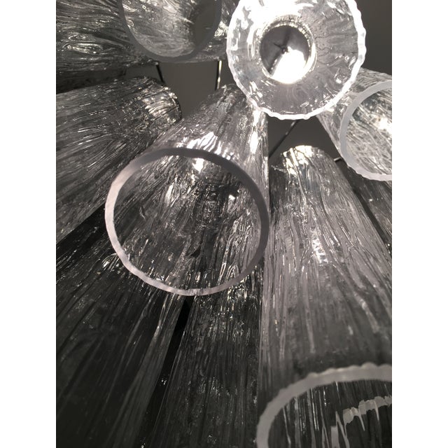 Murano Murano Glass Sputnik Chandelier With "Corteccia" Tubes Italian Glass For Sale - Image 4 of 7