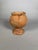 Globular terracotta vases on feet from Ban Chiang . Curvilinear ochre decoration on beige slip . Thailand. Ban Chiang...