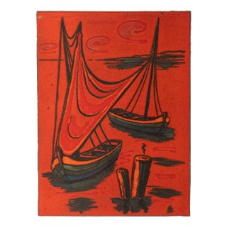 Ceramic Wall Hanging, 1960s For Sale