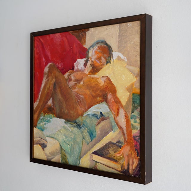 Linda Kolar (1947-2020) Artist Nude Study Original Painting Circa 1980s For Sale - Image 4 of 9
