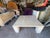 Cream 1970s Italian Modern Travertine Cocktail Table For Sale - Image 8 of 14