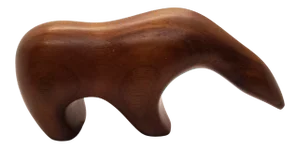 Mid 20th Century Arne Tjomsland-Style Wooden BearAnteater Sculpture