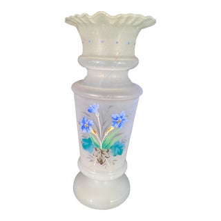19th Century Bristol Porcelain Floral Vase For Sale