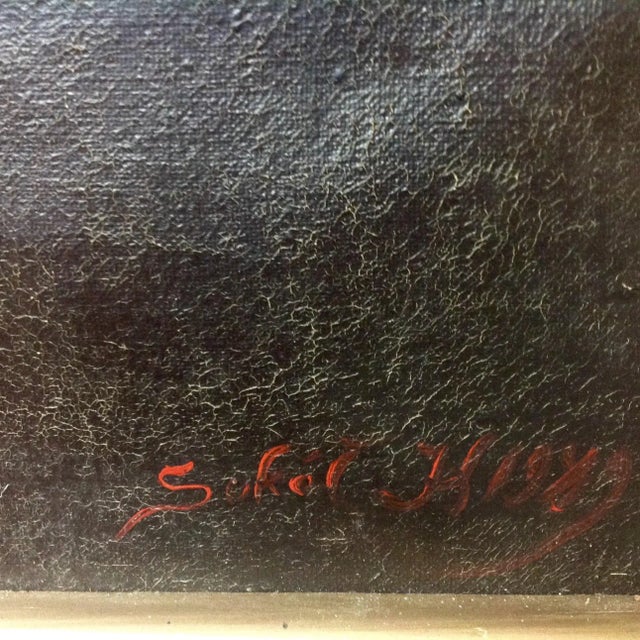 Vintage Gypsy Woman Oil Painting For Sale - Image 9 of 10