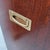 Brown Pair of Campaign Style Mahogany Foyer Chests With Brass Recessed Hardware, Late 20th Century For Sale - Image 8 of 10