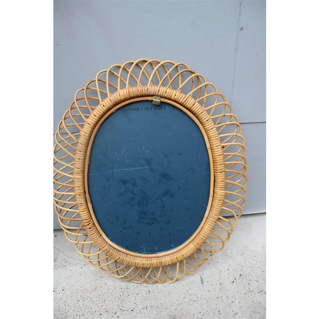 Woven Bamboo Mirror by Franco Albini, Italy, 1950s For Sale - Image 11 of 12
