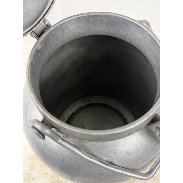 Antique Aluminum Fresh Milk Can, 1950s For Sale - Image 10 of 13
