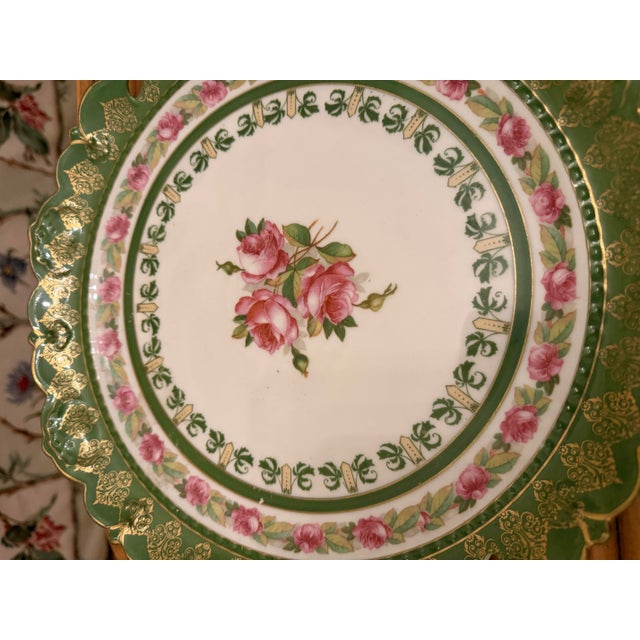 Emerald 1930s Austrian Porcelain Serving Plate For Sale - Image 8 of 8