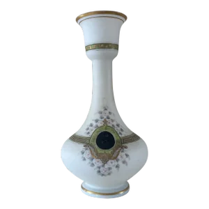 Late 19th Century Bohemian Greek Key Satin Glass Decanter
