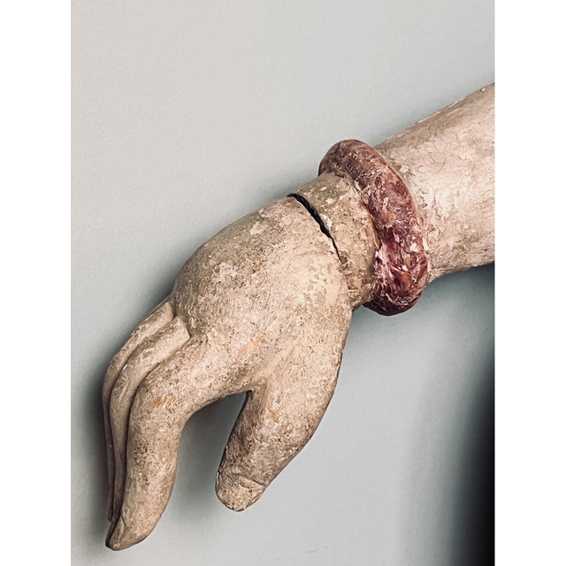 Red 18th Century Monumental Chinese Polychromed Seated Guanyin Statute For Sale - Image 8 of 11