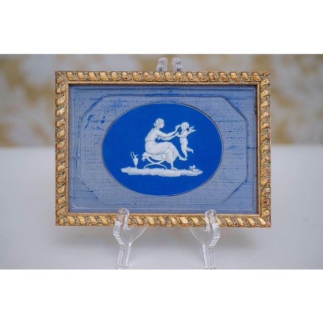 Ceramic Antique 19th Century Wedgwood Jasperware Lady Templetown Neoclassical Plaque Scene of Domestic Employment For Sale - Image 7 of 9