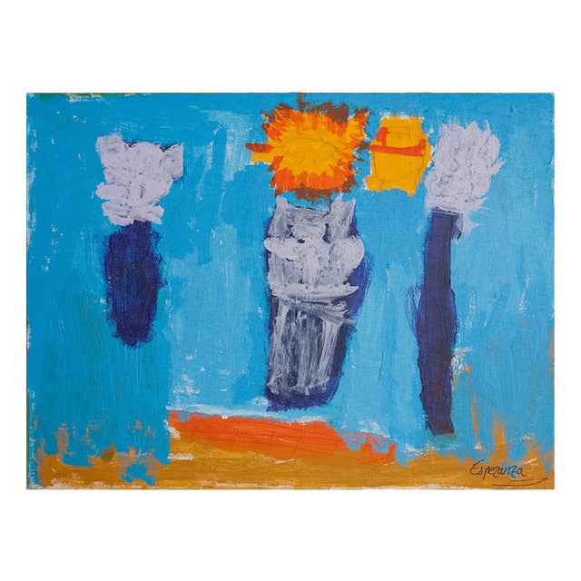 Sol Y Luna (Sun and Moon), 1980s, Oil on Canvas For Sale