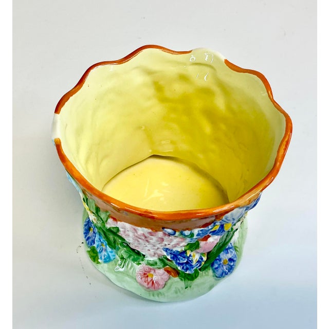 Ceramic 1980s Vintage Boho Chic Hollywood Regency Ceramic Bunny & Flora Planter. For Sale - Image 7 of 11