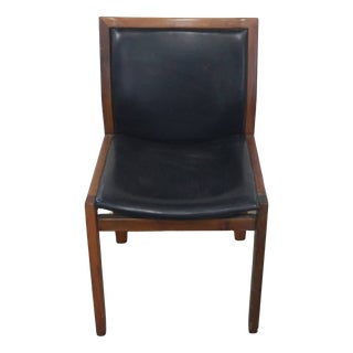 Black Leatherette Chair, 1980s For Sale