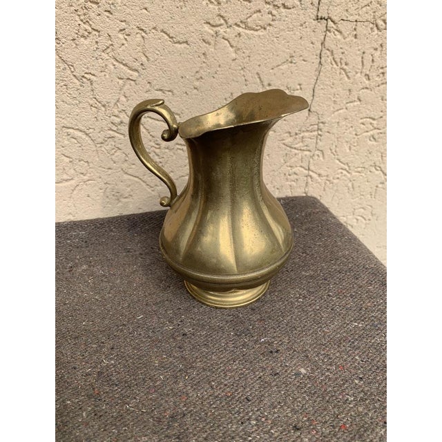 Vintage Gold Brass Jug For Sale - Image 6 of 6