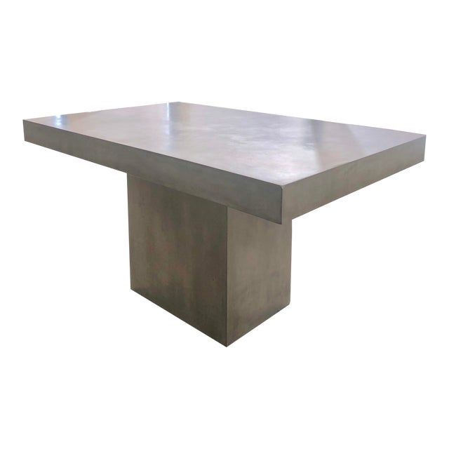 Modern CB2 Fuze Grey Dining Table | Chairish