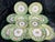 Early 19th Century Rare Green and Gold Floral Davenport Longfort Staffordshire Plates - Set of 14 For Sale In Chicago - Image 6 of 11