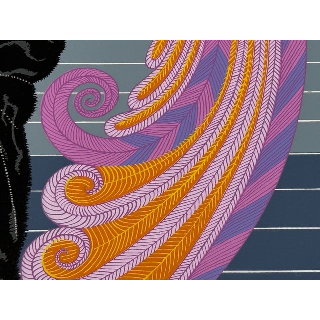 Pink Circa 1977 Erté "Beauty and the Beast" Seriagraph, Framed For Sale - Image 8 of 13