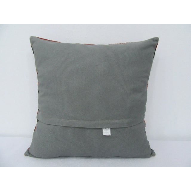 Turkish Turkish Striped Kilim Pillow For Sale - Image 3 of 4
