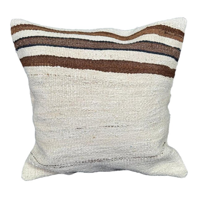 Turkish Hemp Pillow Cushion Natural Beige Brown Pillow Cushion Cover 20x20 For Sale