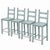 2010s Set of 4 Country French Counter Stools With Custom Antique French Coastal Cottage Blue Finish For Sale - Image 5 of 5