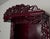 1990s 1990s Ornate Chinese Carved Burgundy Lacquer Display Cabinet For Sale - Image 5 of 6