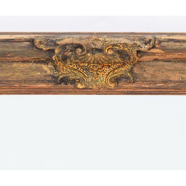 Shabby Chic Italian Rococo Style Carved Wood Framed Mirror For Sale - Image 3 of 7