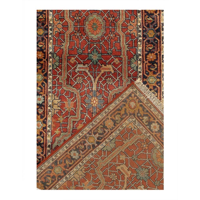 Pasargad DC Fine Hand Knotted Ralph Lauren Design Runner Rug For Sale - Image 4 of 4