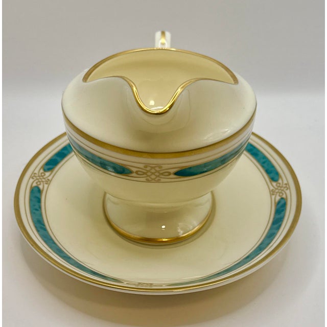 1990s Gorham Gravy Boat & Underplate — 24k Gold, Mint Condition W/Original Stickers For Sale - Image 5 of 10
