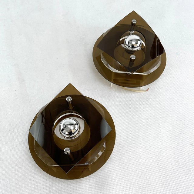 Vintage Lounge Wall Lamps from Herda, 1970s, Set of 2 For Sale - Image 3 of 9