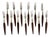 Mid-Century Danish Modern Stainless Steel & Teak Appetizer Forks – Set of 13 For Sale