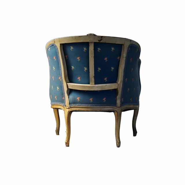 Antique French Louis XV Style Armchair For Sale In Providence - Image 6 of 8