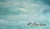 Boathouse at Night, Modernist Two Toned Color-Field Abstracted Seascape by Vasil Papkov For Sale - Image 4 of 4