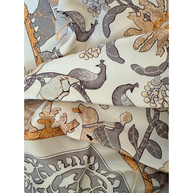 Textile Hermès Early America 1984 Silk Scarf Designed by Françoise De La Perriere For Sale - Image 7 of 12