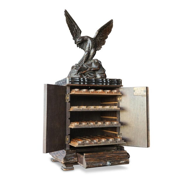 19th Century Black Forest Hand Carved Humidor For Sale - Image 6 of 12