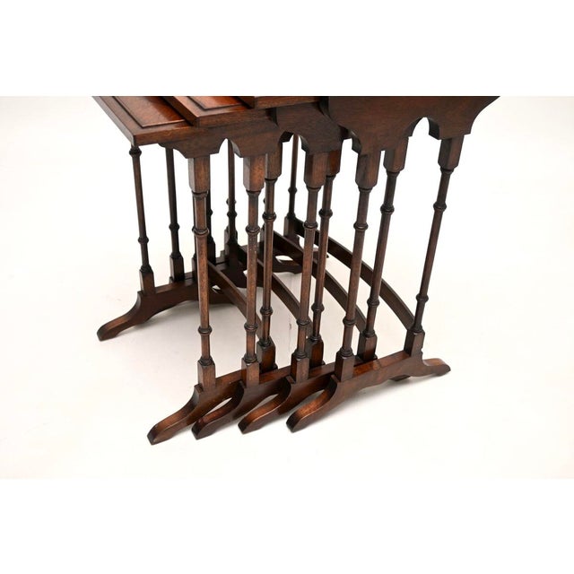 Vintage Georgian Style Nesting Tables, 1930, Set of 4 For Sale - Image 10 of 11