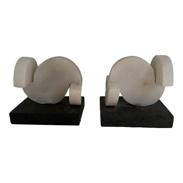 West Elm Marble Bookends or Decorative Objects a Pair Chairish