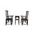 1980s Chinese Traditional Black Brown Yoke-Back Armchair Set W Small Table For Sale - Image 5 of 12