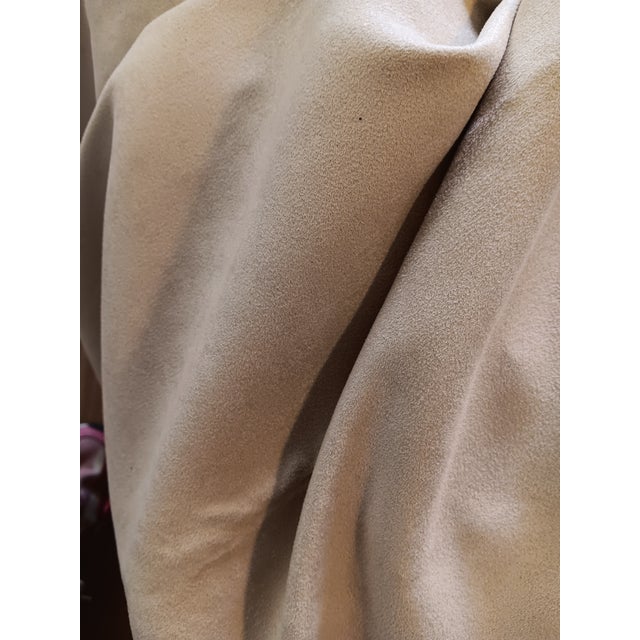 Light Beige Ultrasuede Designer Fabric -1 1/3 Yards For Sale - Image 4 of 4