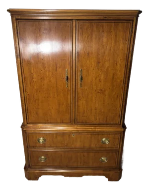 Late 20th Century Yew Wood Armoire From the Yorkshire Collection by Drexel Heritage