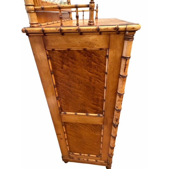 Late 19th Century Late 19th Century Rj Horner Aesthetic Movement Faux Bamboo Tall Lock Side Dresser, Attributed For Sale - Image 5 of 12