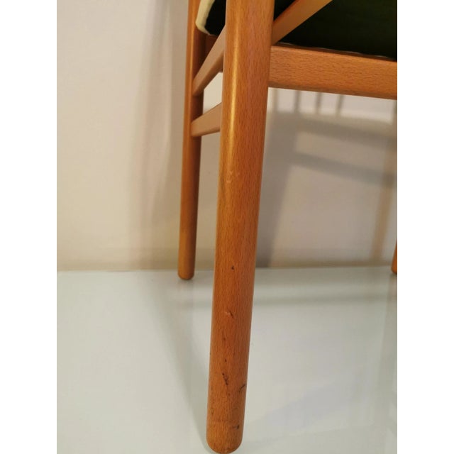 Italian Curved Food with Fabric Seat Lounge Chair, 1990s For Sale - Image 9 of 10