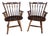 Hunt Country Furniture Oak & Pine Dining Captains Chairs - A Pair For Sale